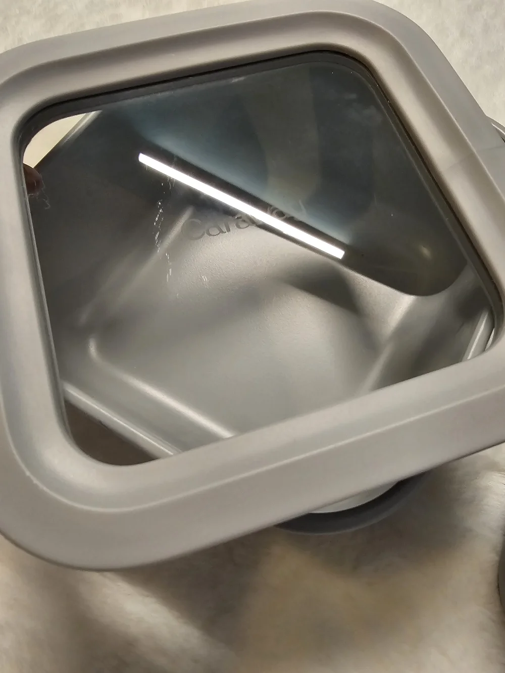 Caraway Gray Food Storage Ceramic Covered Glass Container Set - 2-Piece